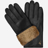 Alexander (black) - Men’s lambskin leather gloves with luxurious rabbit fur lining and touchscreen feature - Schwartz & von Halen - US - 1