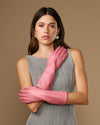 Rosemary Mid-forearm (rosa) - Damenhandschuhe aus Lammleder mit Seidenfutter & Touchscreen-Funktion