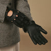 Silvio (black) - Exclusive peccary leather men's driving gloves