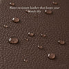 William (brown) - Goatskin leather gloves with warm fleece lining and press-stud